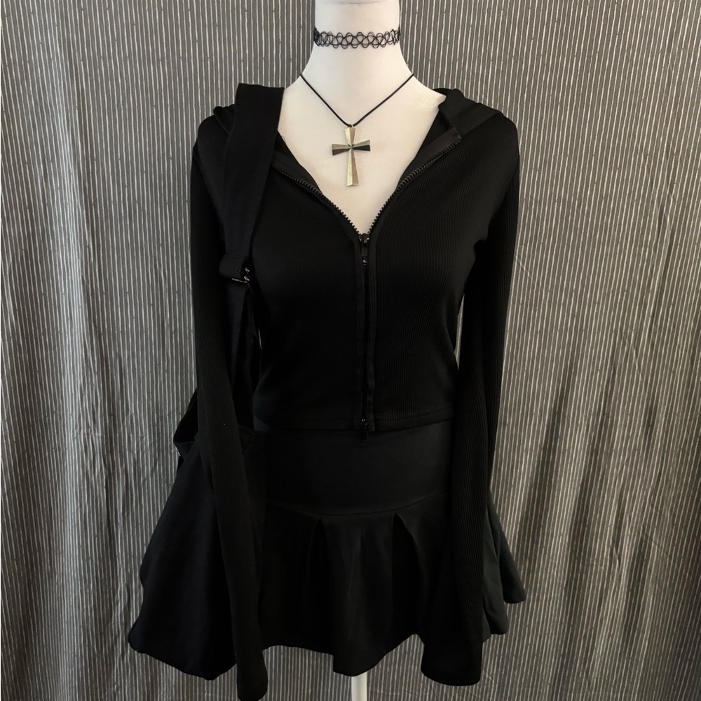 Shein cropped zip up jacket